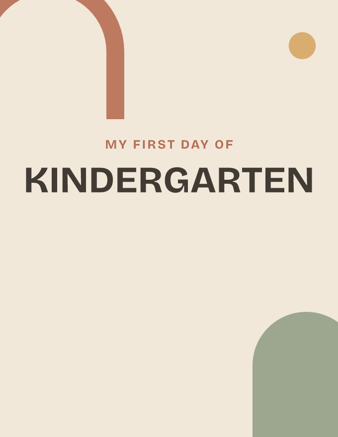 Boho Neutral — school sign template