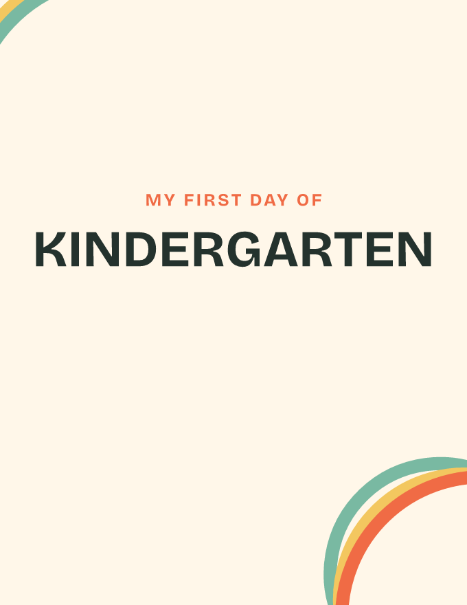 Bright Rainbow — school sign template