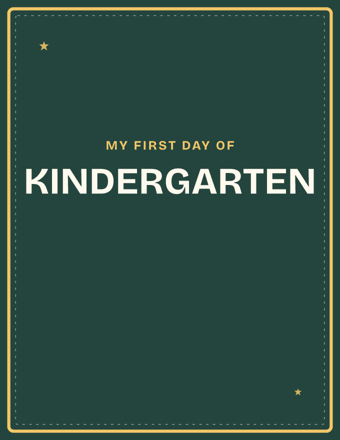 Classic Chalkboard — school sign template