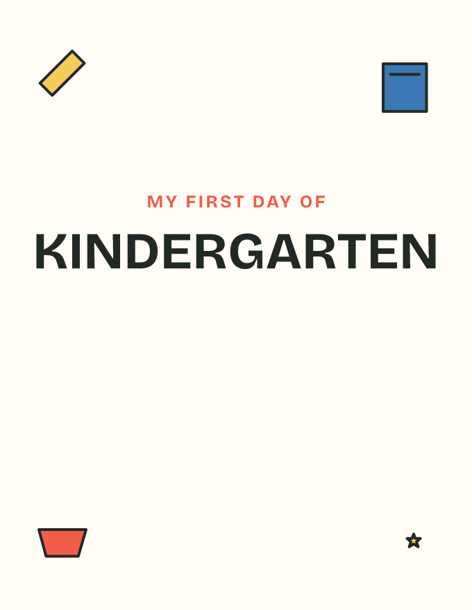 School Supply Doodles — school sign template
