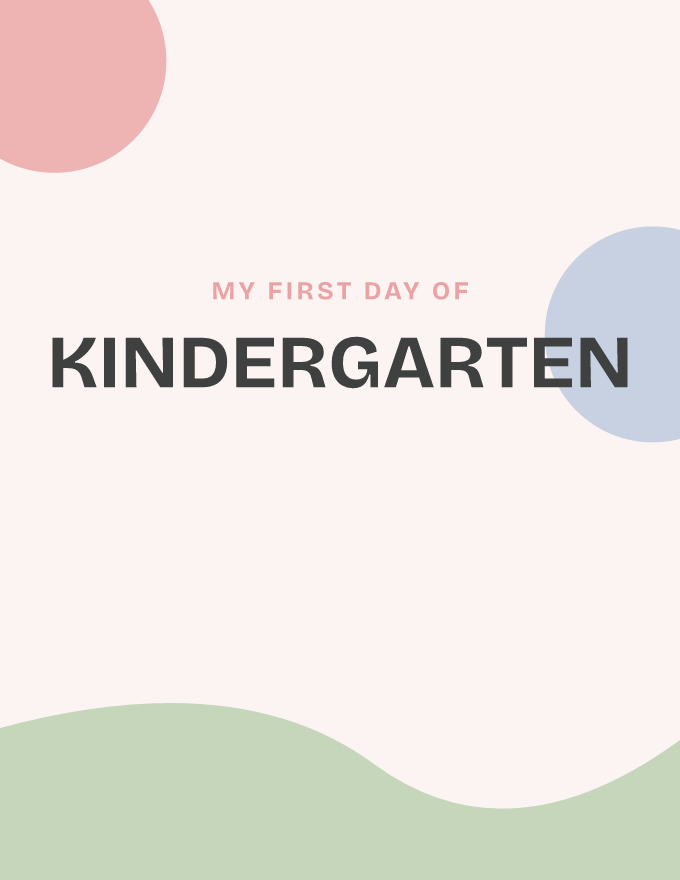 Soft Pastel — school sign template