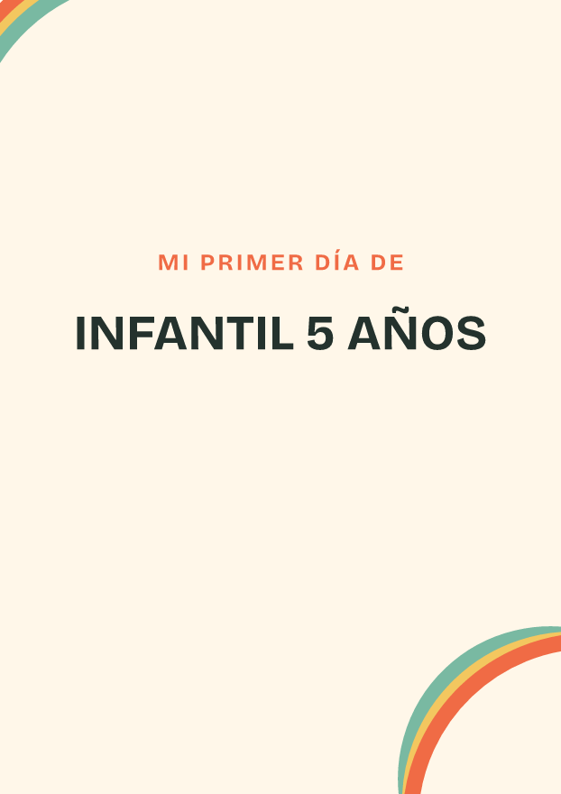 Arcoíris brillante — plantilla de cartel escolar